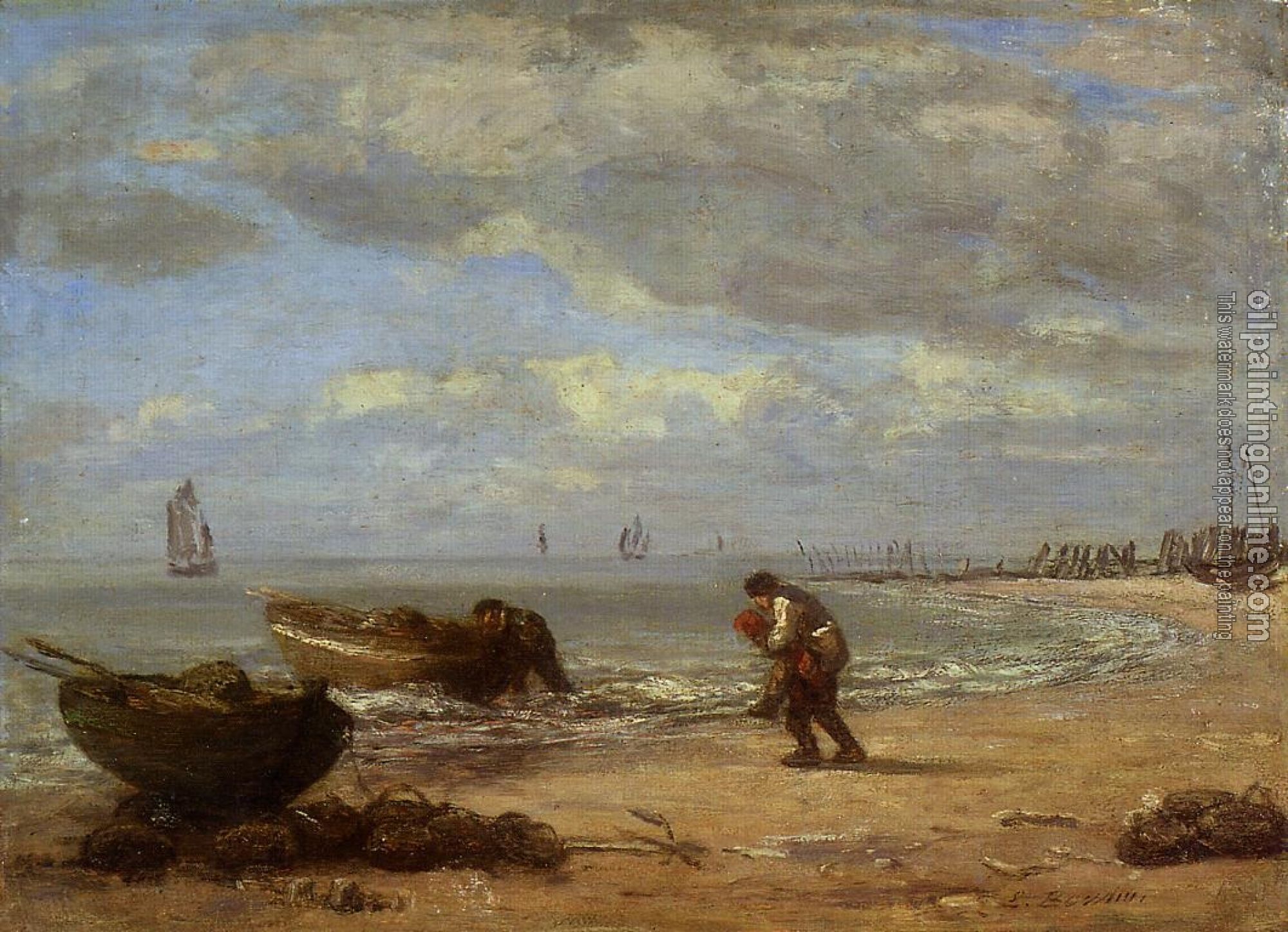 Boudin, Eugene - Low Tide near Honfleur